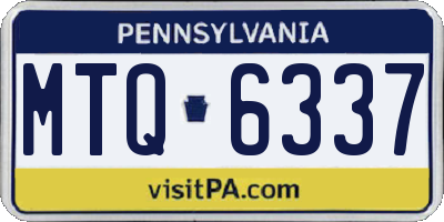 PA license plate MTQ6337
