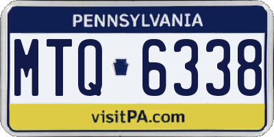 PA license plate MTQ6338