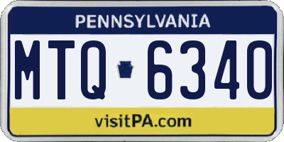 PA license plate MTQ6340