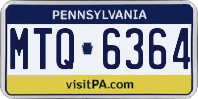 PA license plate MTQ6364