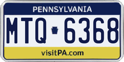PA license plate MTQ6368