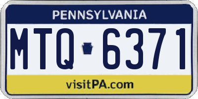 PA license plate MTQ6371