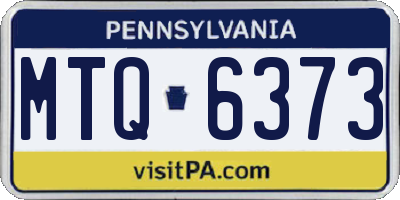 PA license plate MTQ6373