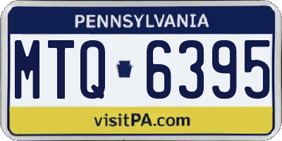 PA license plate MTQ6395
