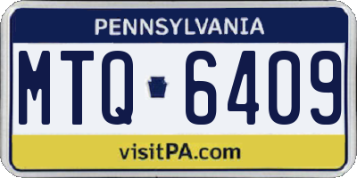 PA license plate MTQ6409