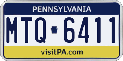 PA license plate MTQ6411