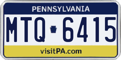 PA license plate MTQ6415