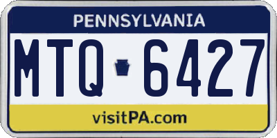 PA license plate MTQ6427