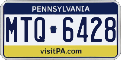 PA license plate MTQ6428