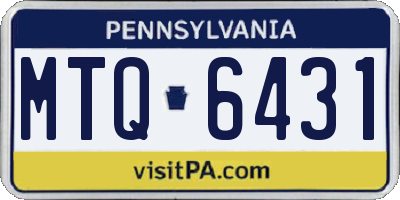 PA license plate MTQ6431