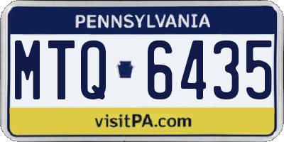 PA license plate MTQ6435