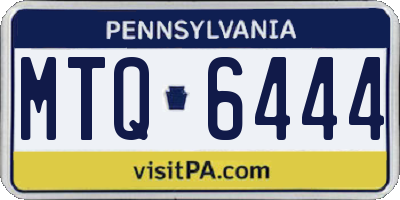 PA license plate MTQ6444