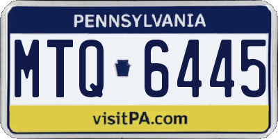 PA license plate MTQ6445