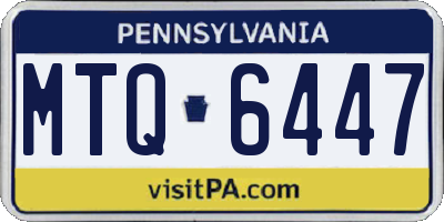 PA license plate MTQ6447