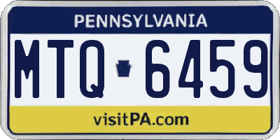 PA license plate MTQ6459
