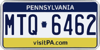 PA license plate MTQ6462