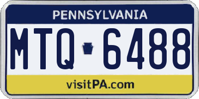 PA license plate MTQ6488