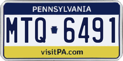 PA license plate MTQ6491