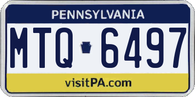 PA license plate MTQ6497