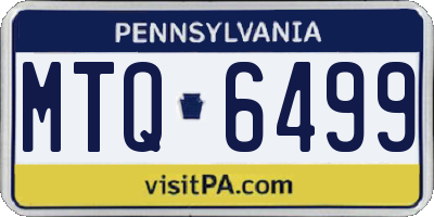 PA license plate MTQ6499