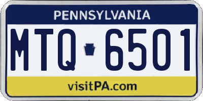 PA license plate MTQ6501