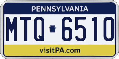 PA license plate MTQ6510