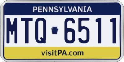 PA license plate MTQ6511