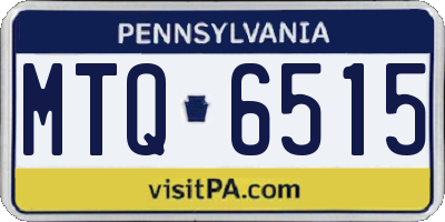 PA license plate MTQ6515