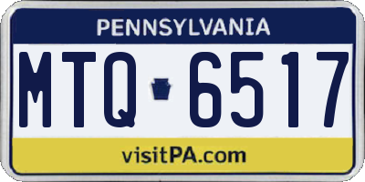PA license plate MTQ6517