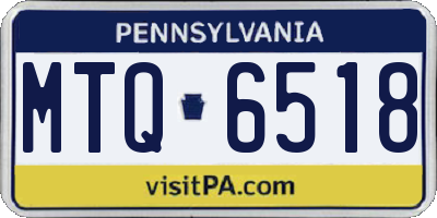 PA license plate MTQ6518