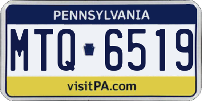 PA license plate MTQ6519
