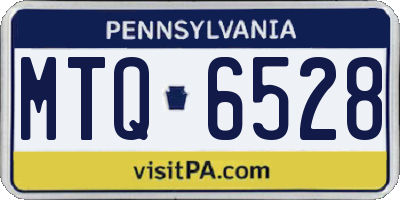 PA license plate MTQ6528