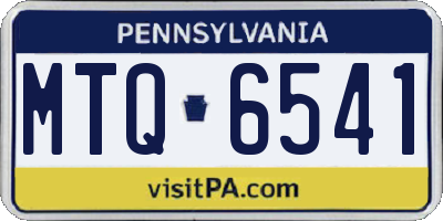 PA license plate MTQ6541