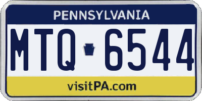 PA license plate MTQ6544