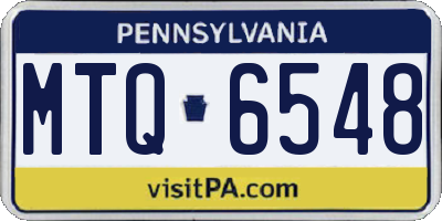 PA license plate MTQ6548