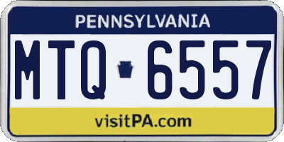PA license plate MTQ6557