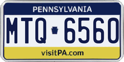 PA license plate MTQ6560