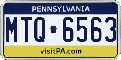 PA license plate MTQ6563