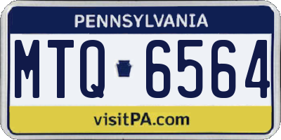 PA license plate MTQ6564