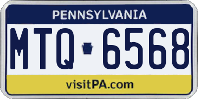 PA license plate MTQ6568