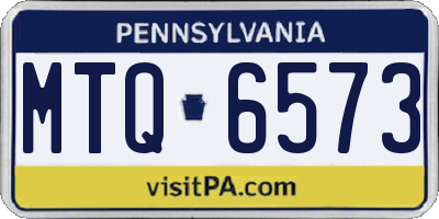 PA license plate MTQ6573