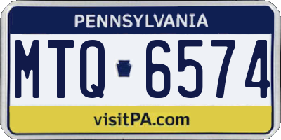 PA license plate MTQ6574