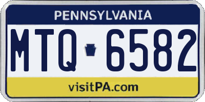 PA license plate MTQ6582