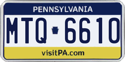 PA license plate MTQ6610