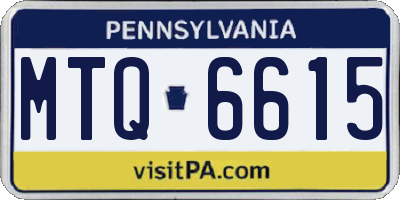 PA license plate MTQ6615