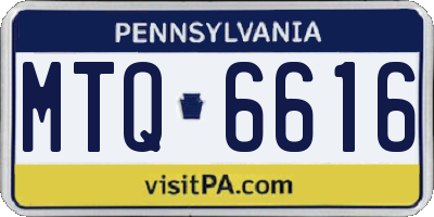 PA license plate MTQ6616