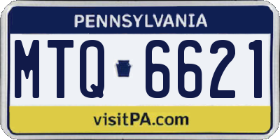 PA license plate MTQ6621