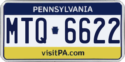 PA license plate MTQ6622
