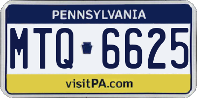 PA license plate MTQ6625