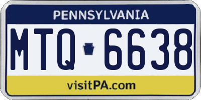 PA license plate MTQ6638